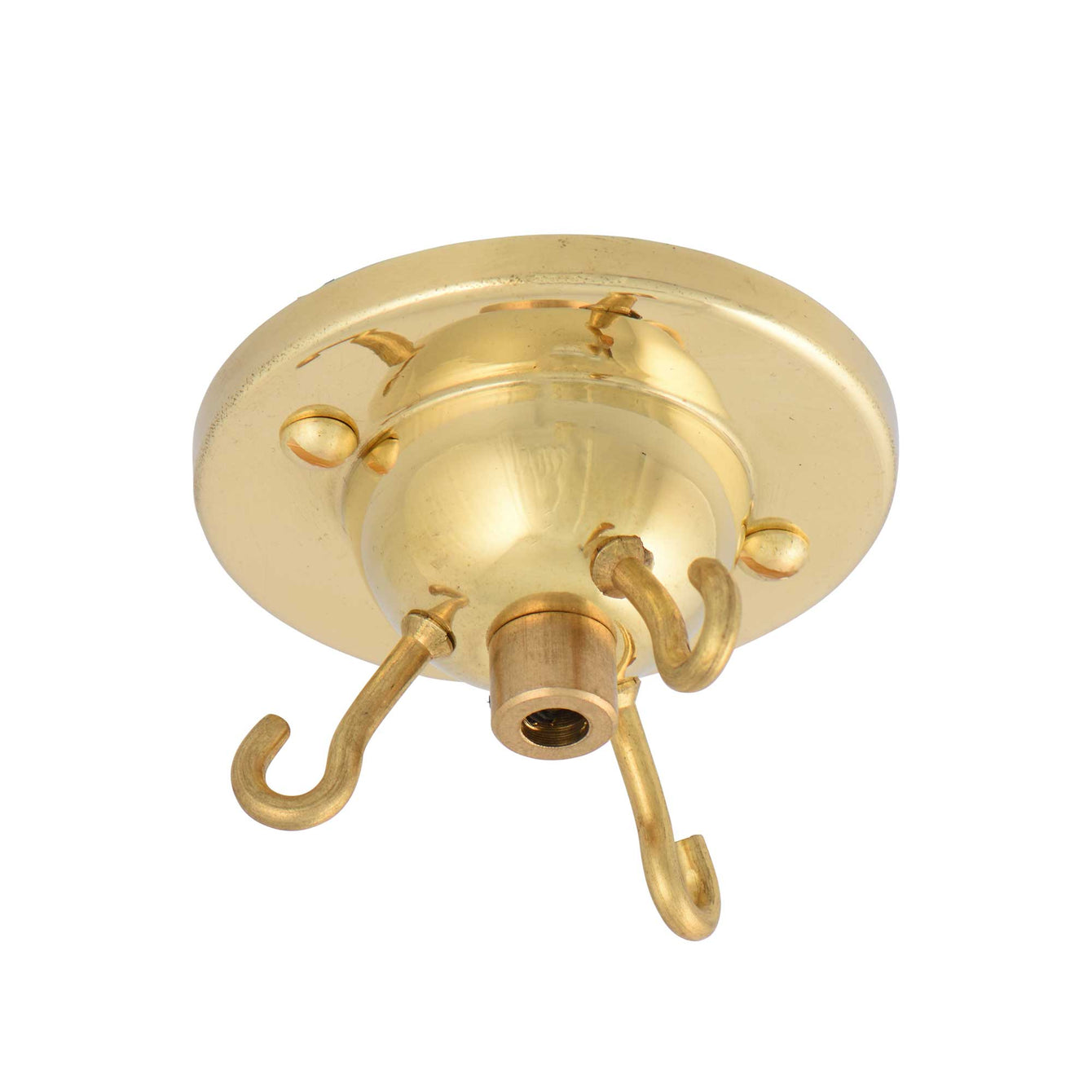 ElekTek 3 Hook Ceiling Rose With Matching Screws and Cord Grip Colours - Buy It Better Antique Brass