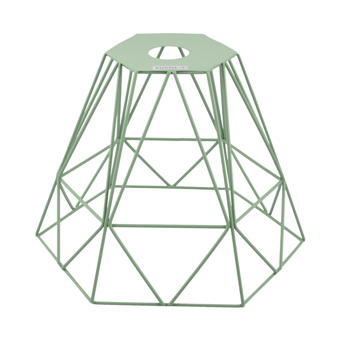 ElekTek Vintage Mora Hexagonal Large Polyangle Cage Wire Frame Lamp Shade Colours - Buy It Better Antique White