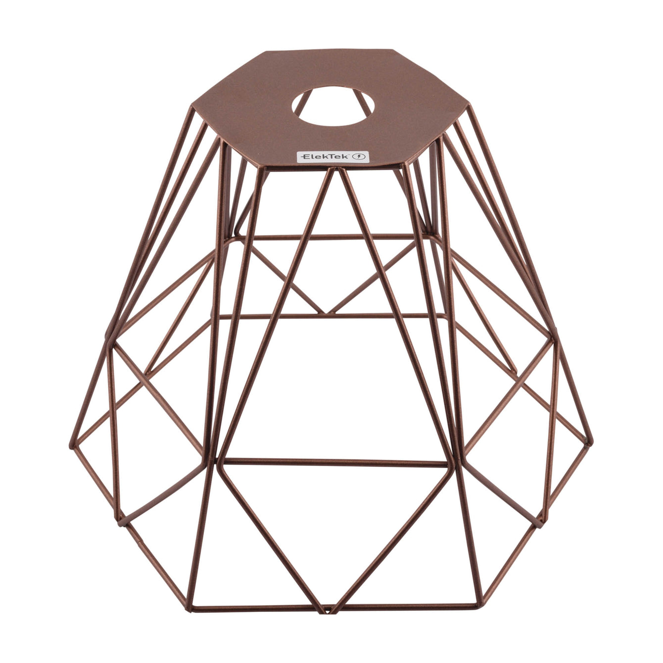 ElekTek Vintage Mora Hexagonal Large Polyangle Cage Wire Frame Lamp Shade Colours - Buy It Better Fusion Bronze