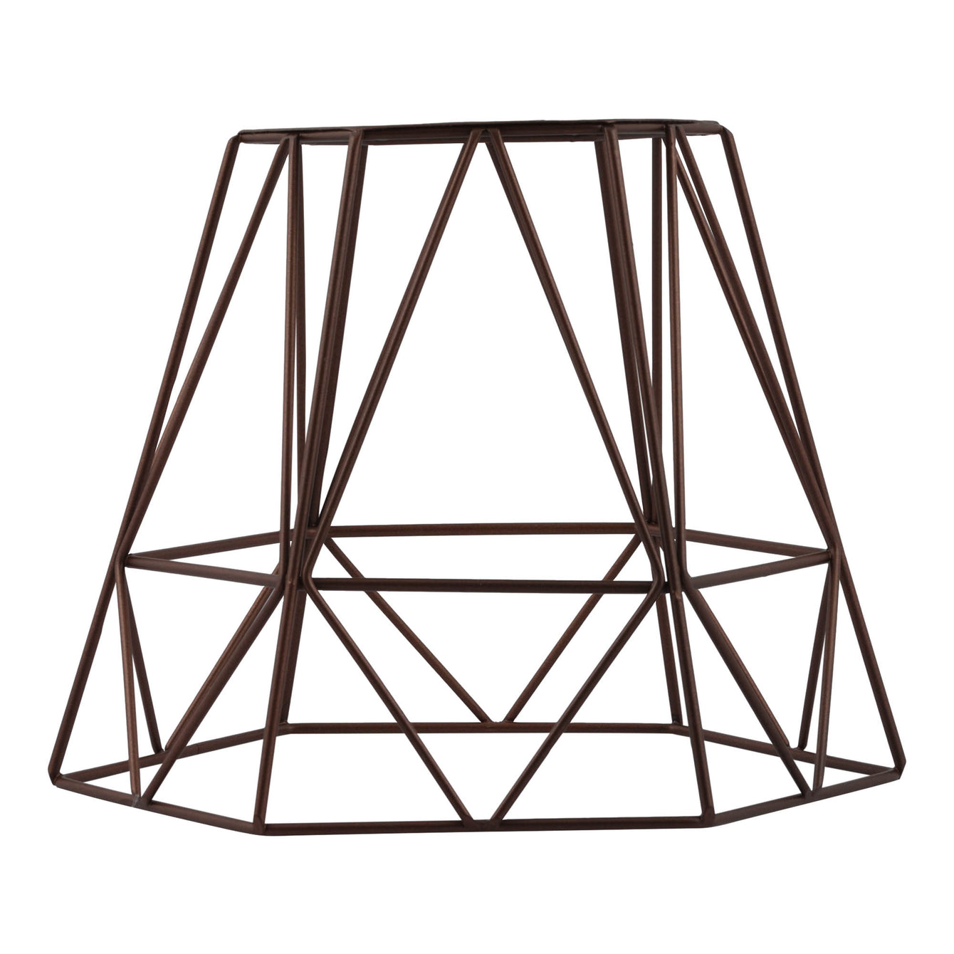 ElekTek Vintage Mora Hexagonal Medium Polyangle Cage Wire Frame Lamp Shade Colours - Buy It Better Brilliant White