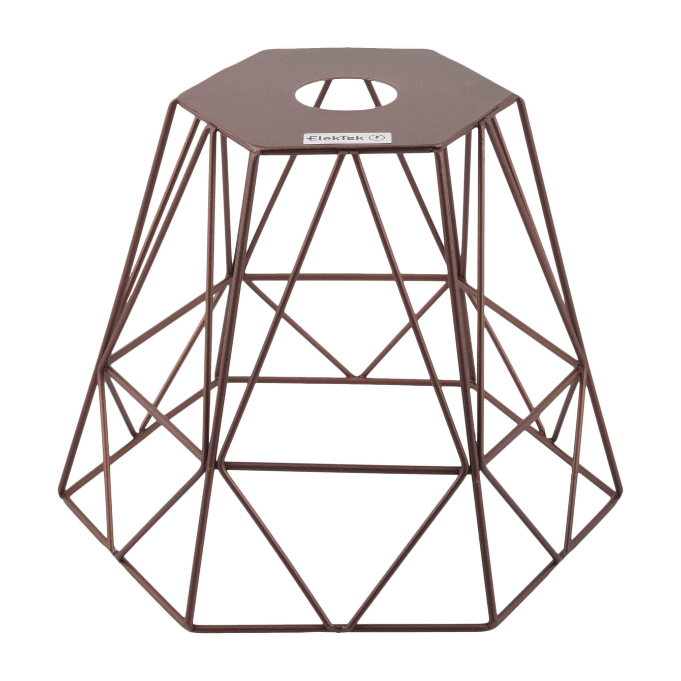 ElekTek Vintage Mora Hexagonal Medium Polyangle Cage Wire Frame Lamp Shade Colours - Buy It Better Dawn Blue