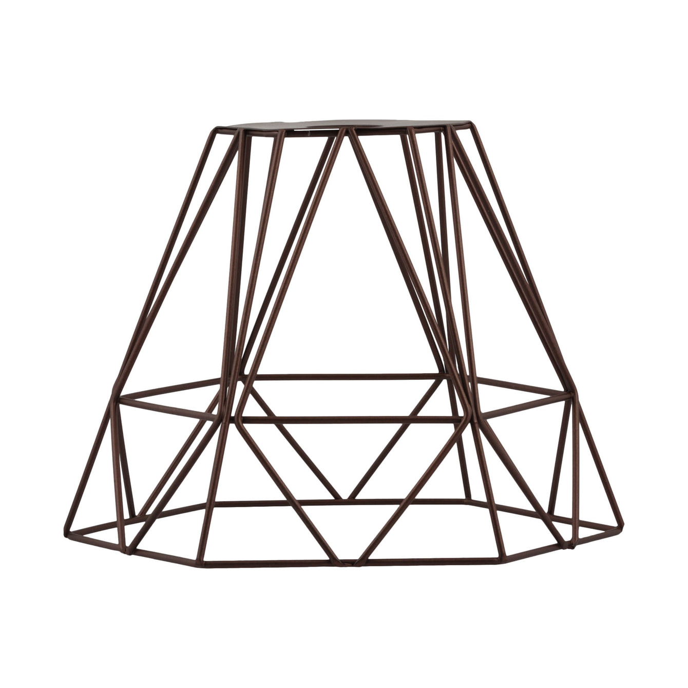 ElekTek Vintage Mora Hexagonal Large Polyangle Cage Wire Frame Lamp Shade Colours - Buy It Better Brilliant White