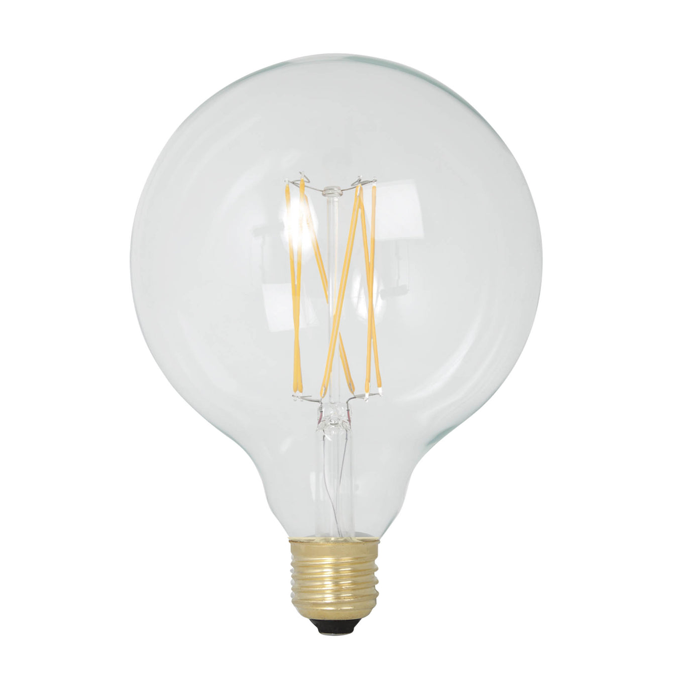 Calex LED Full Glass Long Filament Globe Lamp Bulb 240V 4W 350lm E27 GLB125, Clear 2300K Dimmable 425474 - Buy It Better Gold