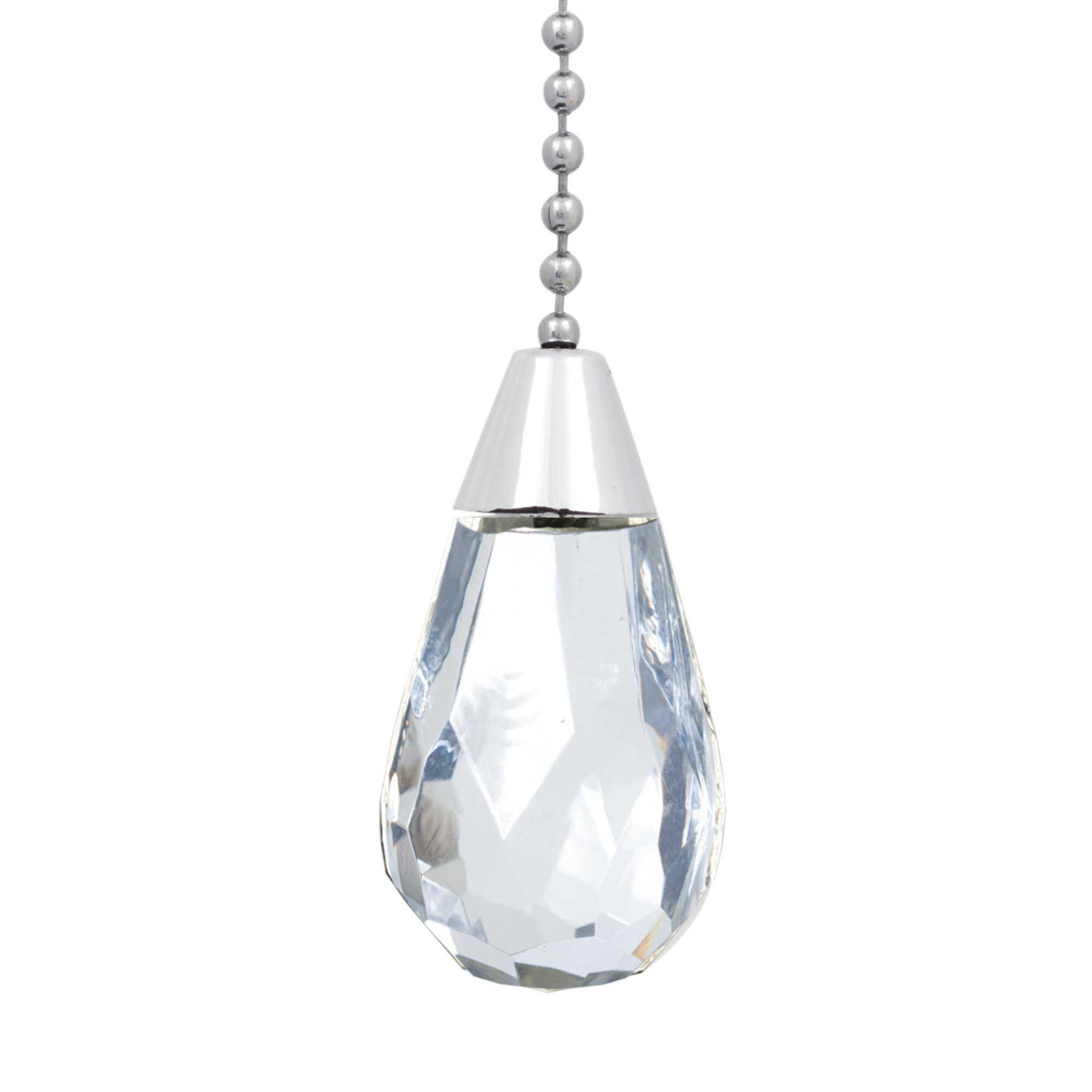 ElekTek Light Pull Chain Acrylic Crystal Facets With 80cm Matching Chain - Buy It Better 