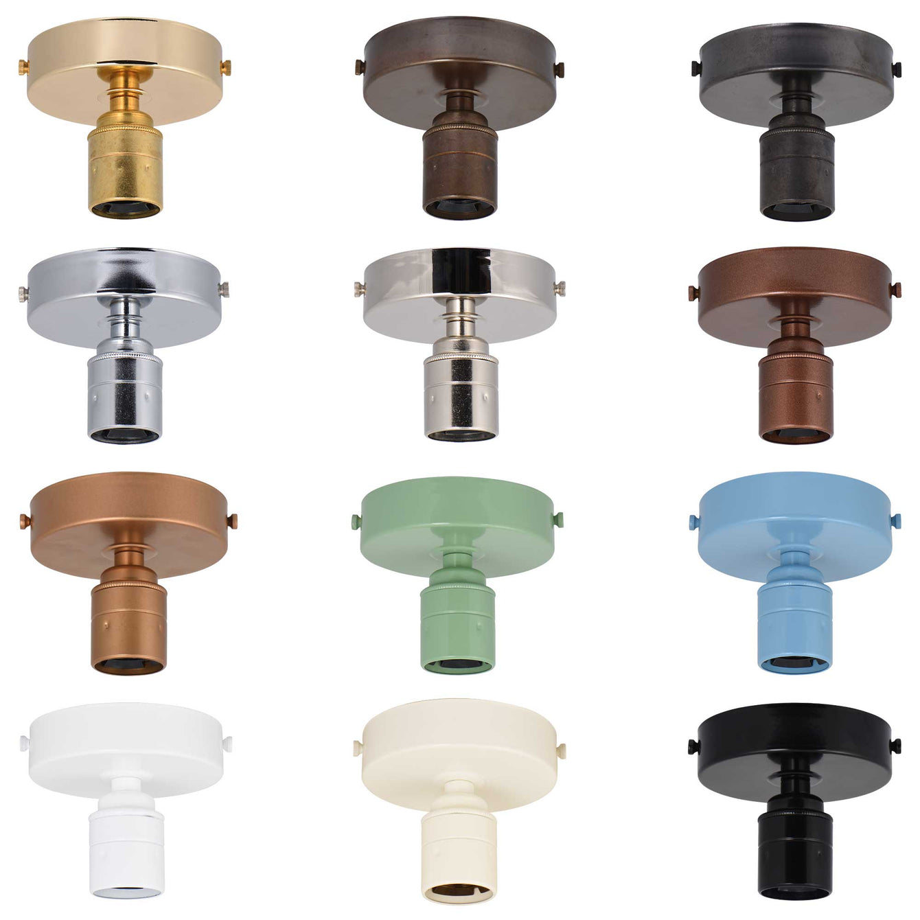 ElekTek Axmar Compact Ceiling Pendant Light Set Ideal for Lower Ceilings Colours - Buy It Better Brass