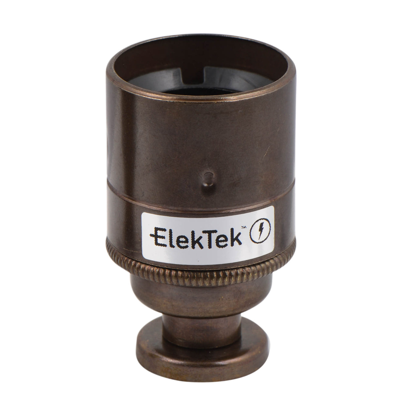 ElekTek ES Edison Screw E27 Lamp Holder Plain Skirt With Back Plate Cover and Screws Brass - Buy It Better 