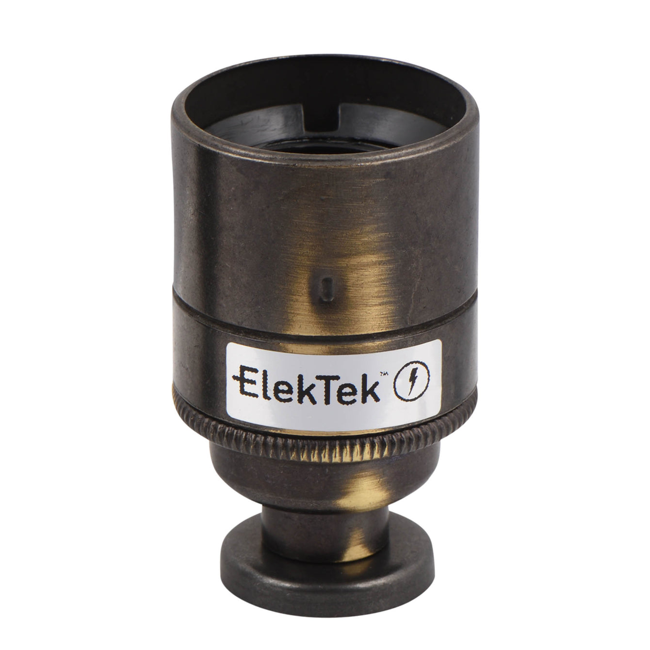 ElekTek ES Edison Screw E27 Lamp Holder Plain Skirt With Back Plate Cover and Screws Brass - Buy It Better 