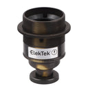 ElekTek ES Edison Screw E27 Lamp Holder Shade Ring With Back Plate Cover and Screws Brass and Matched Cover - Buy It Better