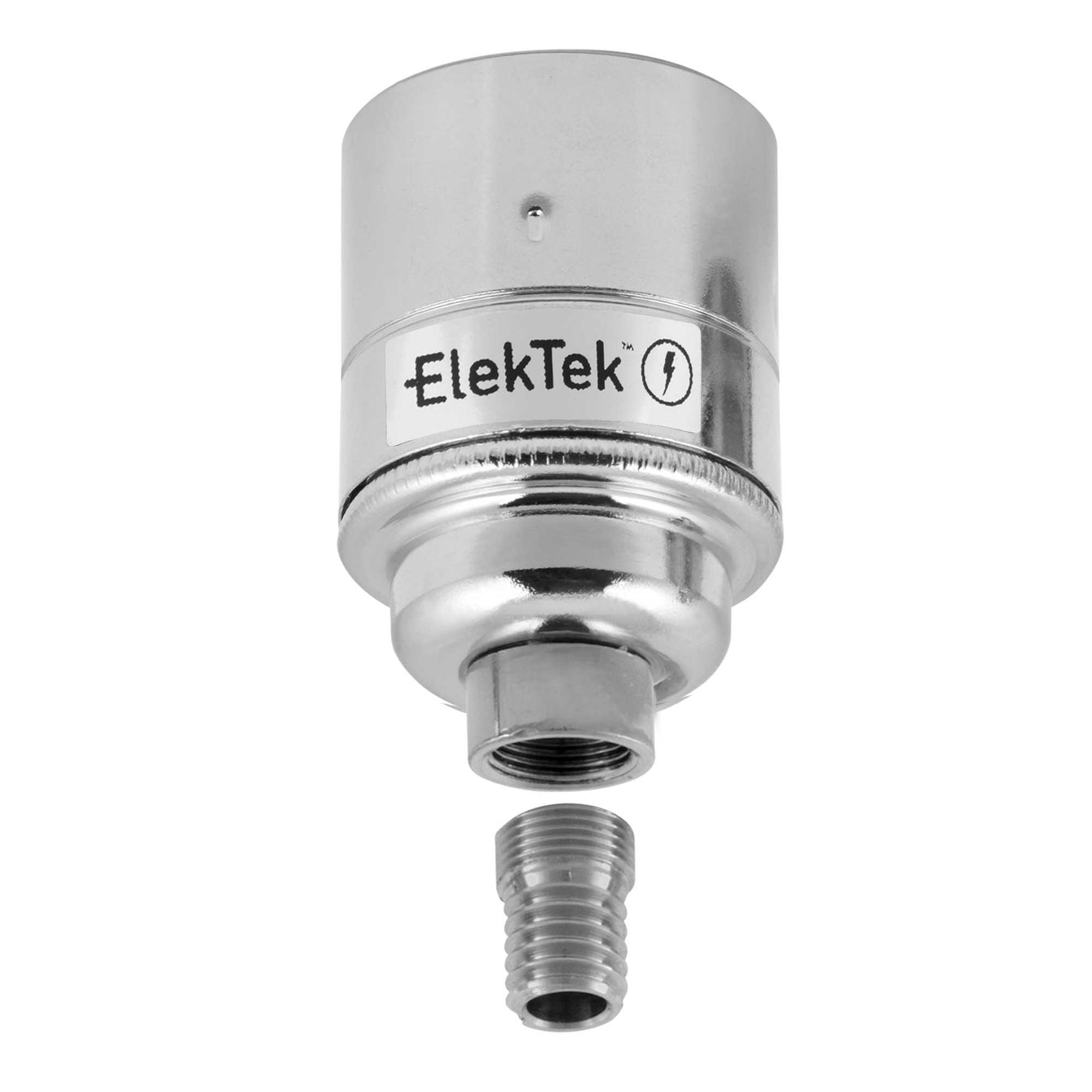 ElekTek ES Edison Screw E27 Lamp Holder Plain Skirt With Wood Nipple Brass Chrome