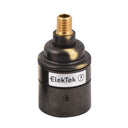 ElekTek ES Edison Screw E27 Lamp Holder Plain Skirt With Wood Nipple Brass - Buy It Better
