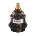 ElekTek ES Edison Screw E27 Lamp Holder Shade Ring With Wood Nipple Brass - Buy It Better