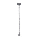 ElekTek Premium Pendant Light Kit DIY 100mm Flat Top Ceiling Rose, Chain, Twisted Flex and Lamp Holder E27 Plain Hook - Buy It Better