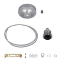 ElekTek Premium Pendant Light Kit DIY 100mm Convex Ceiling Rose, Round Flex and Lamp Holder E27 Shade Ring Cord Grip - Buy It Better
