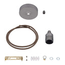 ElekTek Premium Pendant Light Kit DIY 100mm Flat Top Ceiling Rose, Round Flex and Lamp Holder E27 Plain Cord Grip - Buy It Better
