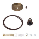 ElekTek Premium Pendant Light Kit DIY 100mm Flat Top Ceiling Rose, Round Flex and Lamp Holder E27 Shade Ring Cord Grip - Buy It Better