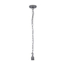 ElekTek Premium Pendant Light Kit DIY 100mm Flat Top Ceiling Rose, Chain, Twisted Flex and Lamp Holder E27 Shade Ring Hook - Buy It Better