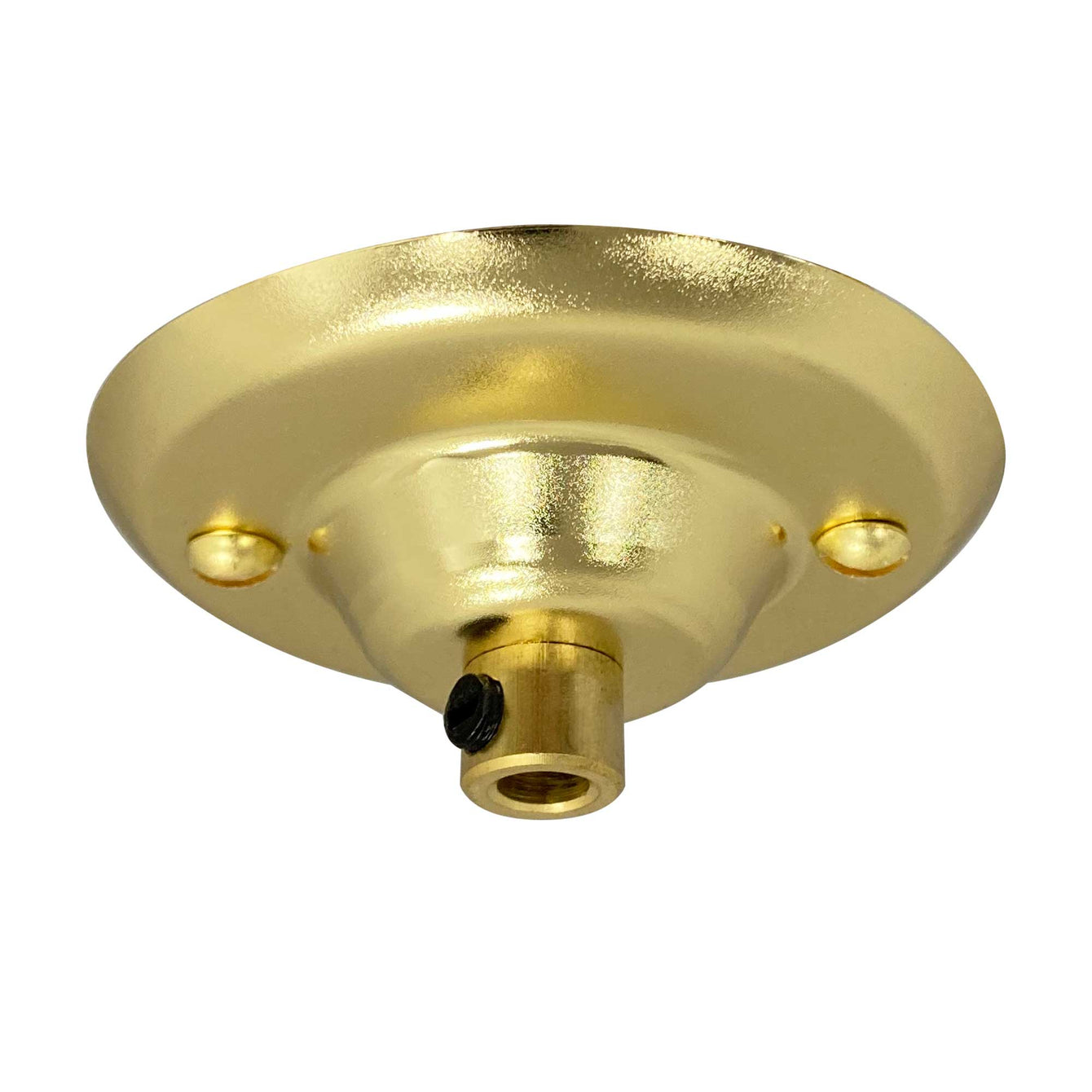 ElekTek 75mm Diameter Ceiling Plate with Cord Grip Metallic Finishes Powder Coated Colours Antique Brass
