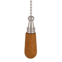 ElekTek Light Pull Chain Wooden Drop With 80cm Matching Chain