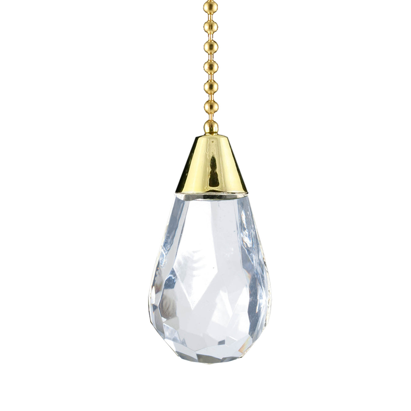 ElekTek Light Pull Chain Acrylic Crystal Facets With 80cm Matching Chain - Buy It Better 