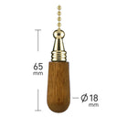 ElekTek Light Pull Chain Wooden Drop With 80cm Matching Chain - Buy It Better