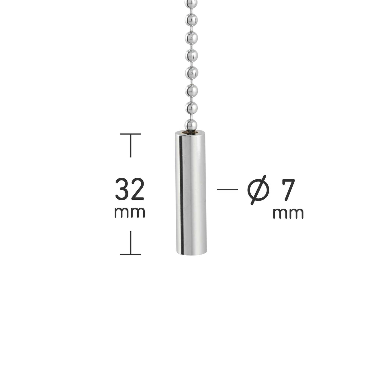 ElekTek Light Pull Chain Chrome Pendant With 80cm Matching Chain - Buy It Better 