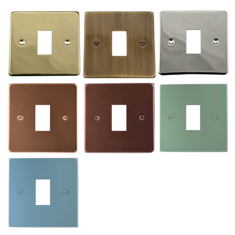 ElekTek Light Switch Conversion Metal Modern Cover Plate No Wiring Single