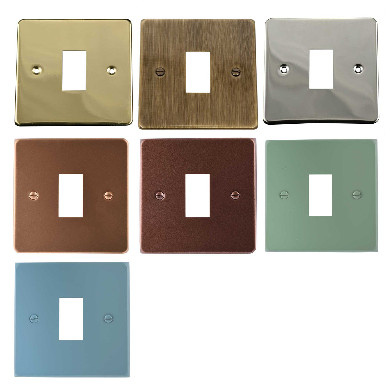 ElekTek Light Switch Conversion Metal Modern Cover Plate No Wiring Single Brass