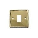 ElekTek Light Switch Conversion Metal Cover Plate Georgian Rope Brass No Wiring Single/Double