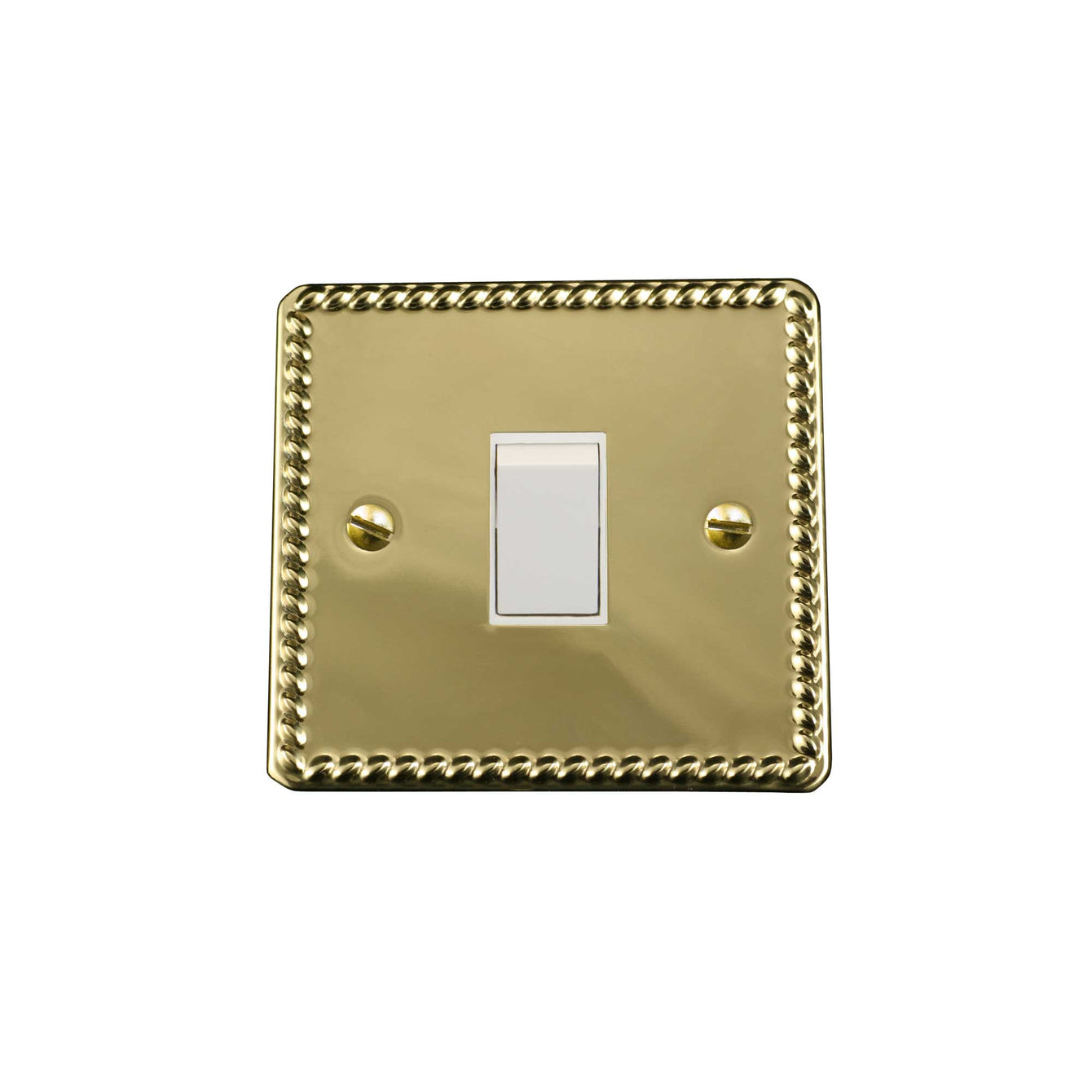 ElekTek Light Switch Conversion Cover Plate Georgian Brass Single Double - Buy It Better 