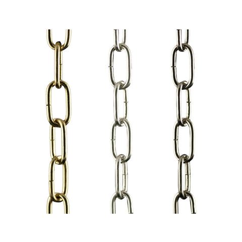 ElekTek Open Link Chain For Chandelier and Lighting Small 20mm x 10mm 2m Pack