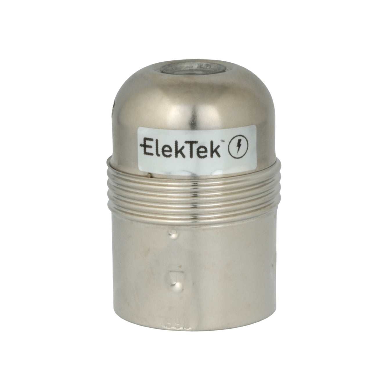 ElekTek ES Edison Screw E27 Economy Lamp Bulb Holder With Cord Grip Plain Skirt Brass and Nickel Plated Steel - Buy It Better 