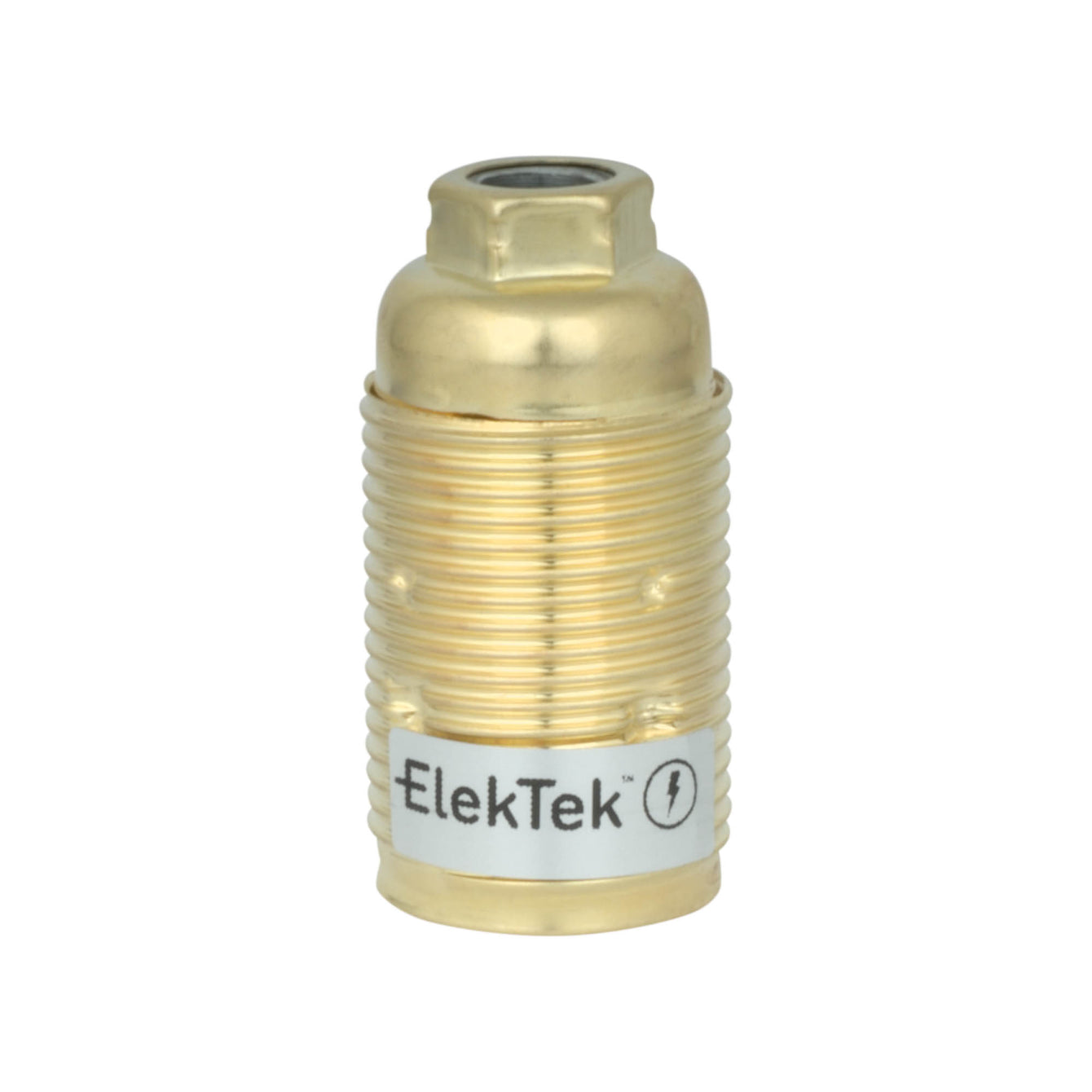 ElekTek SES E14 Lamp Holder 10mm Entry Small Edison Screw Earthed With Shade Rings Cord Grip Brass - Buy It Better Nickel