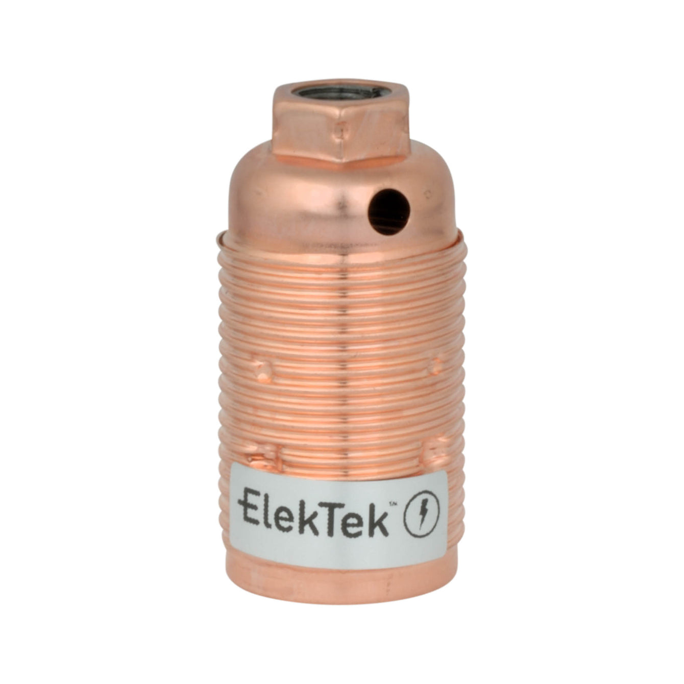 ElekTek SES E14 Lamp Holder 10mm Entry Small Edison Screw Earthed With Shade Rings Cord Grip Brass - Buy It Better 