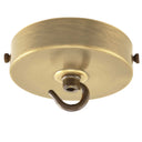 ElekTek 100mm Diameter Flat Top Ceiling Rose with Strap Bracket and Hook Metallic Finishes Powder Coated Colours