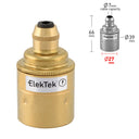 ElekTek ES Edison Screw E27 Cord Grip Pendant Lamp Holder Plain Skirt Brass - Buy It Better