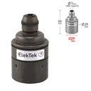 ElekTek ES Edison Screw E27 Cord Grip Pendant Lamp Holder Plain Skirt Brass - Buy It Better