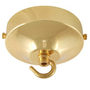 ElekTek 100mm Diameter Convex Ceiling Rose with Strap Bracket and Hook Metallic and Powder Coated Finishes