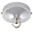 ElekTek 100mm Diameter Convex Ceiling Rose with Strap Bracket and Hook Metallic and Powder Coated Finishes