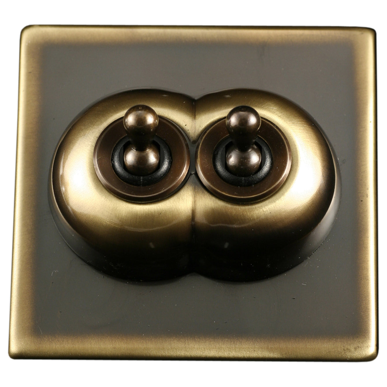 ElekTek Convert-a-Switch Victorian Brass Light Switch Toggle Cover Plate - Buy It Better 