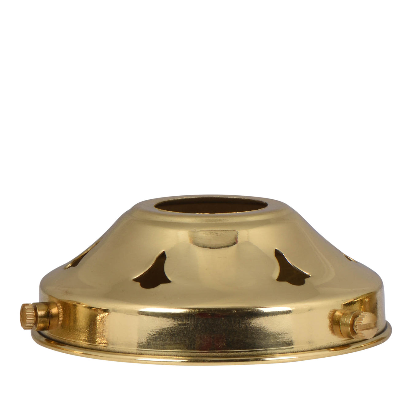 ElekTek Glass Lamp Shade Gallery Fitting for B22 Shade Ring 3 Sizes Brass - Buy It Better Chrome / 2.25 Inch