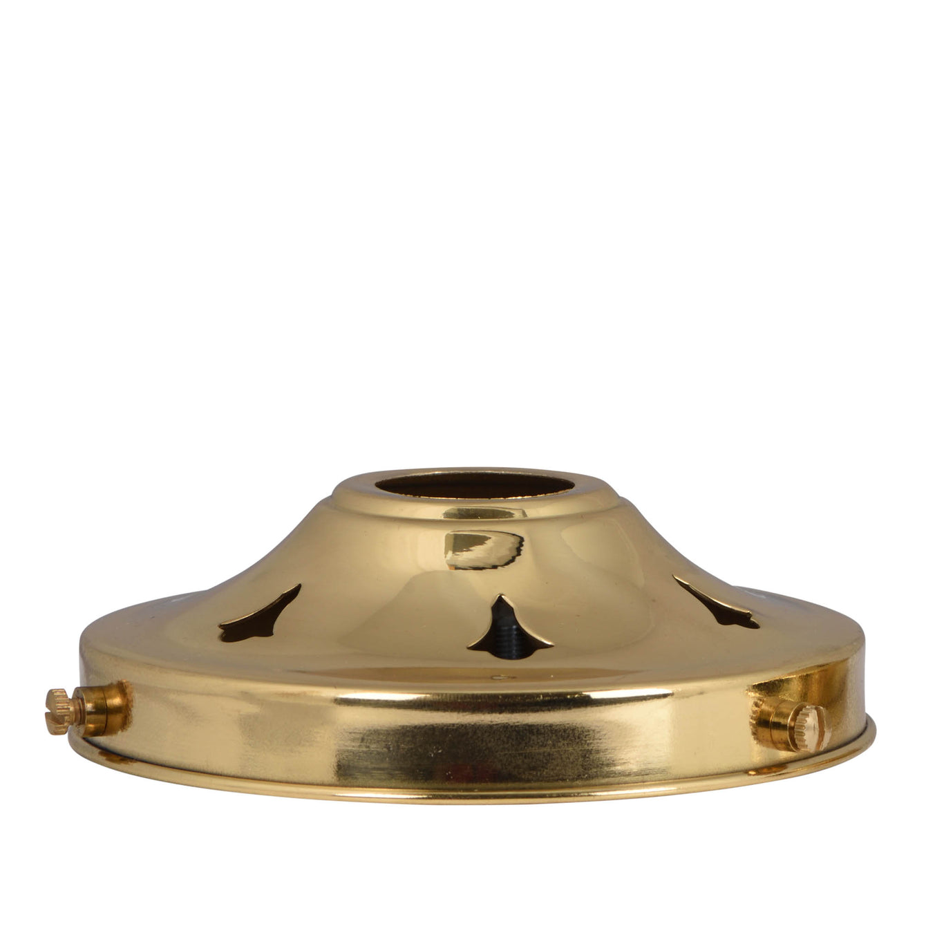 ElekTek Glass Lamp Shade Gallery Fitting for B22 Shade Ring 3 Sizes Brass - Buy It Better Chrome / 4.25 Inch