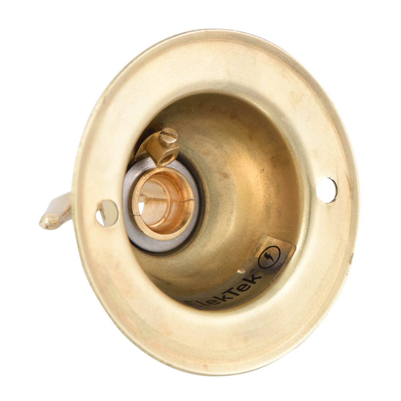 ElekTek 65mm Diameter Ceiling Rose Plate with Hook For Chandeliers Metallic Finishes Bronze