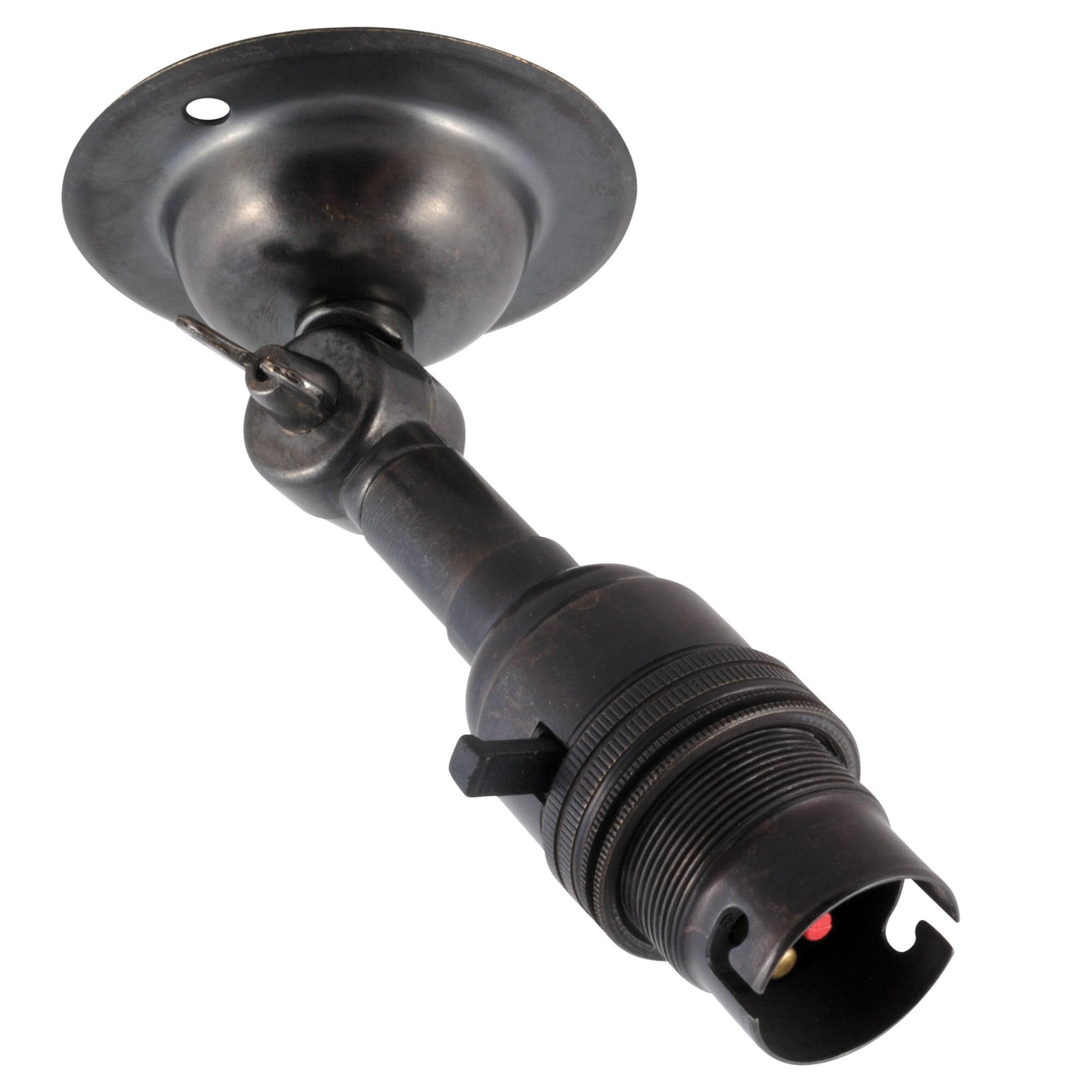 ElekTek Adjustable Lamp Holder Kit Half Inch Entry B22 BC Shade Ring Switched or Plain - Buy It Better 