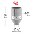ElekTek Premium Lamp Kit Chrome Plain E27 Lamp Holder with Flex, In Line Switch and 3A UK Plug - Buy It Better