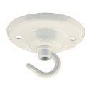 ElekTek 75mm Diameter Ceiling Plate with Hook Metallic Finishes Powder Coated Colours