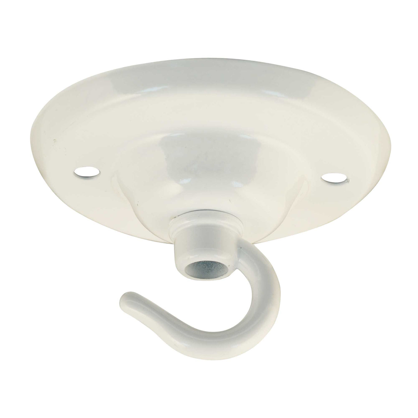 ElekTek 75mm Diameter Ceiling Plate with Hook Metallic Finishes Powder Coated Colours 