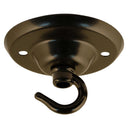 ElekTek 75mm Diameter Ceiling Plate with Hook Metallic Finishes Powder Coated Colours