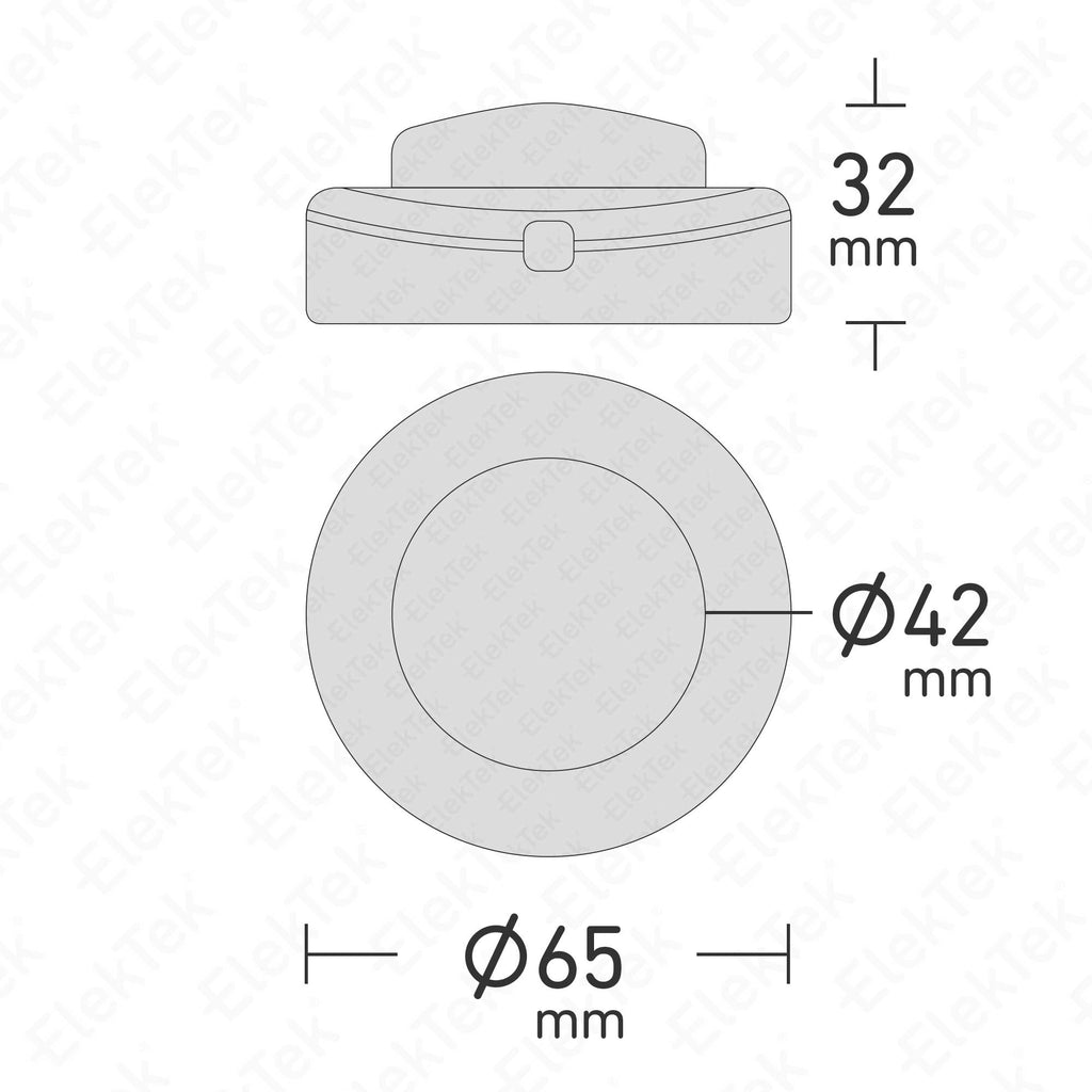 ElekTek Foot Press Switch In Line Push Button Large 65mm Diameter Use ...