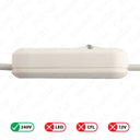 ElekTek In Line Rotary Dimmer Switch Rated 20-160w 240v AC 3 Core Suitable For Incandescent Lamps and Bulbs Colours