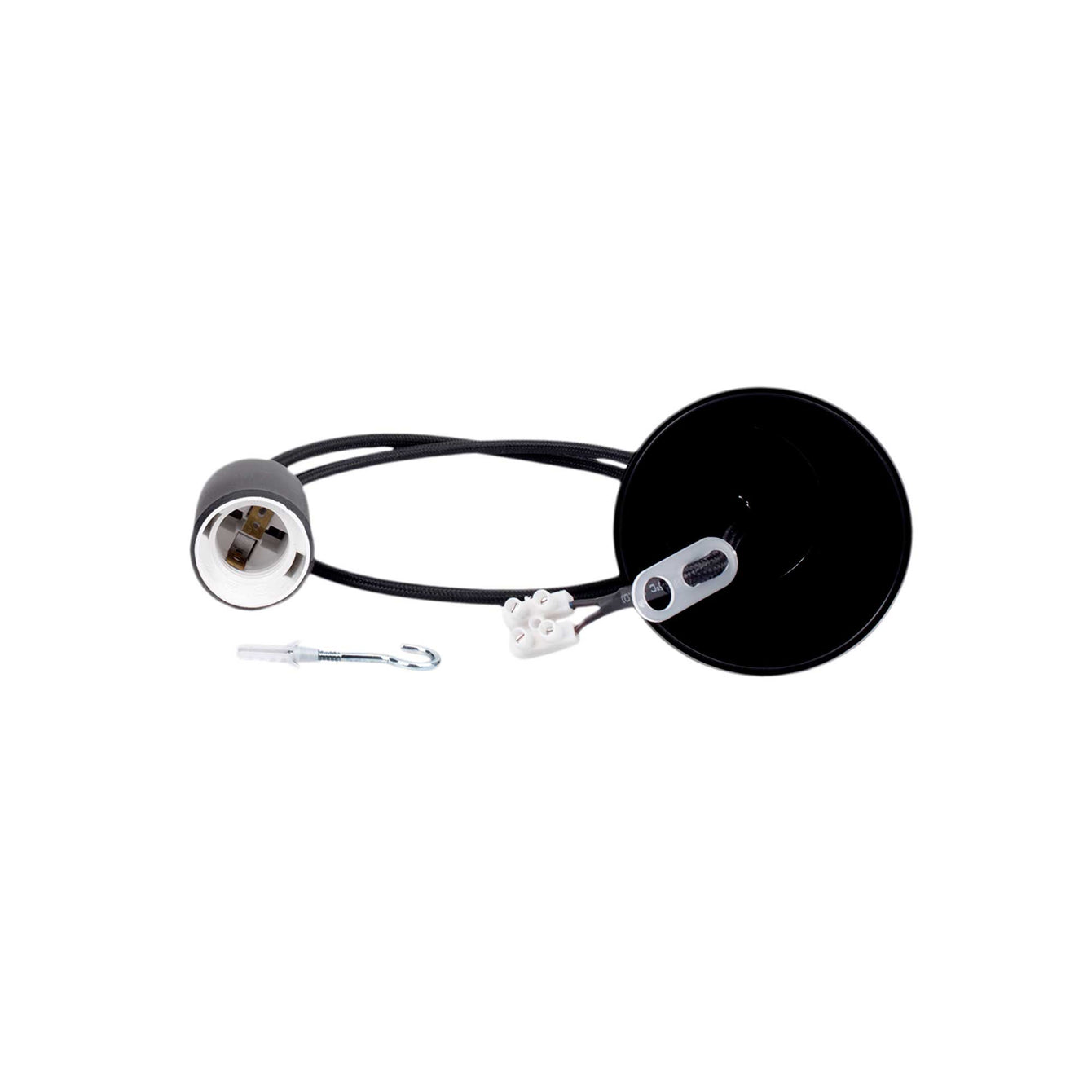 ElekTek Pendant Light Ceiling Rose Braided Flex E27 Silicone Lamp Holder - Buy It Better 